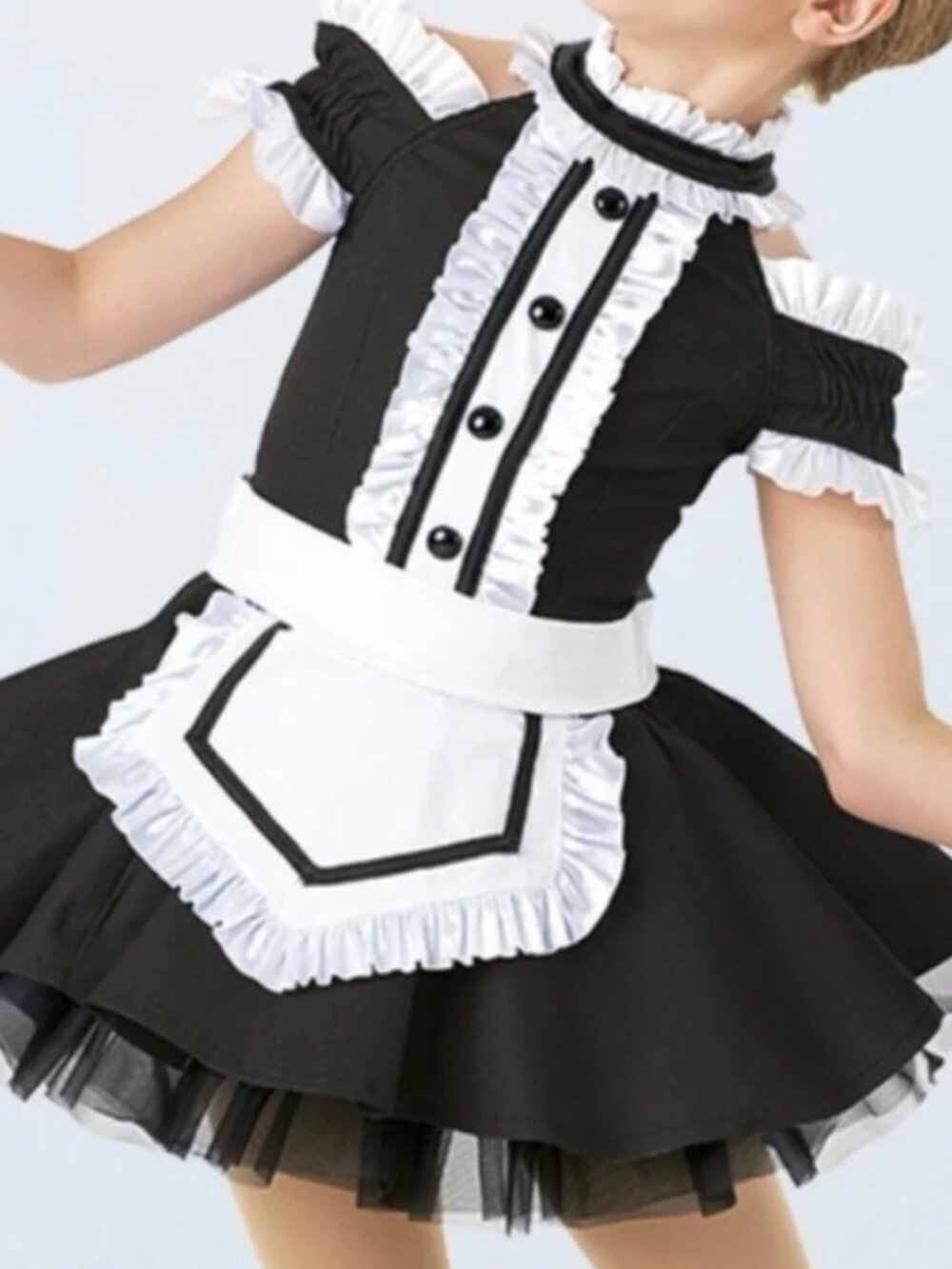 Weissman Black and White Maid Dance Costume for Kids - Be Our Guest